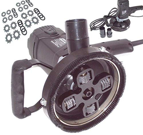 D&L Betonfräse 54950 + Ersatzfräsersatz 54951, Aluminiumoxid, Sehr grob bis Ultra fein, für Beton