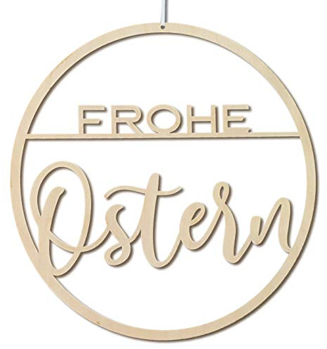 Oster Türkranz - DIY Osterkranz aus Holz - Osterdeko der Haustür und Wand