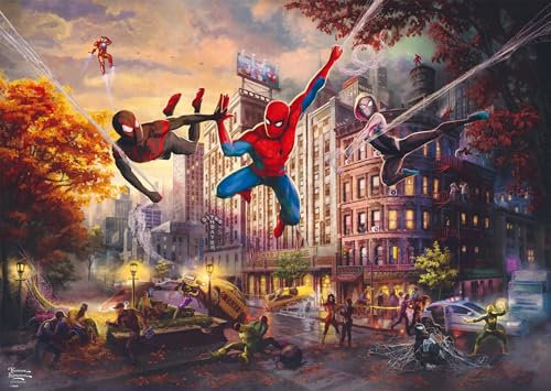 Schmidt Spiele 59957 Spider-Man and Friends, The Ultimate Alliance, Thomas Kinkade, 1000 Teile Puzzle