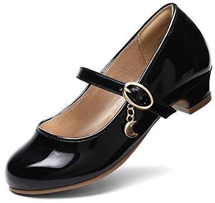 DREAM PAIRS Kids Ballerine Bambina Scarpe Bambina Eleganti con Tacco Festa Principessa Lucida Piatto Scarpe