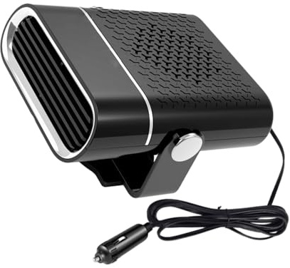 MACHSWON Car Heater,120W Portable Fast Heating Auto Car Heater Defroster Windshield Defogger Automobile Windscreen Heater Plug in Cigarette Lighter 360 Degree Rotary (Black)