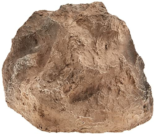 Backyard X-Scapes Artificial Rock for Landscaping Fake Rock Well Pump Cover for Decorating to Hide Pipe Fiberglass Boulder Covers Small Natural Grey 9 in H x 13 in W x 16 in L