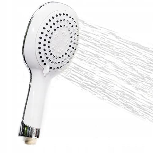 AquaParts Regendusche Duschkopf | Weiß | Quadrat | Handbrause | Duschbrause | Hochdruck Spray | Shower Head | für Baden, Brausekopf und Spa