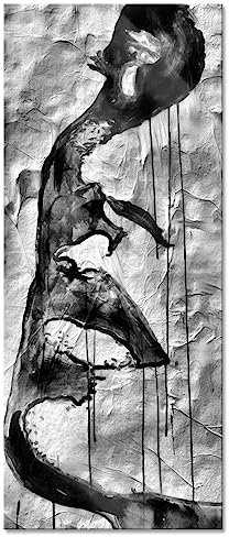 Pixxprint Glasbild Panorama, Wandbild aus Echtglas, Abstrakt Frau, 100x40 cm, inkl. Aufhängung und Abstandshalter