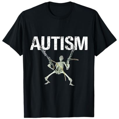 Autism Skeleton Meme Funny Men Women Kids T-Shirt
