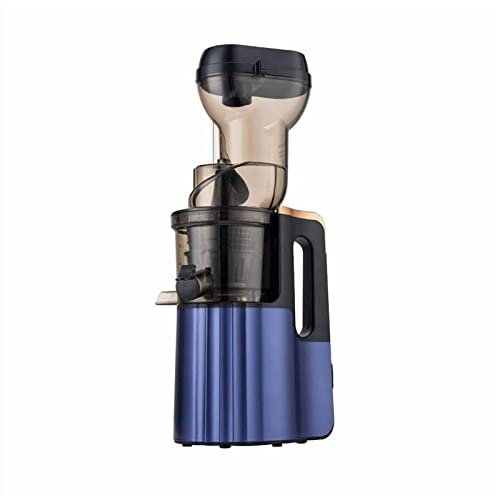 CRBUDY Exprimidor de masticación Lenta de Alto Rendimiento, exprimidor de Prensa en frío con Extractor silencioso, con función inversa para Verduras, fácil de Limpiar (Color: Rojo) (Azul)