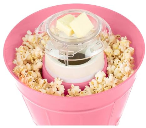 UQACHG Popcorn Maker Machine à Pop-Corn à air Chaud et Seau Machine à Pop-Corn Automatique Domestique Machine à Pop-Corn Professionnelle air Popper Popcorn Maker