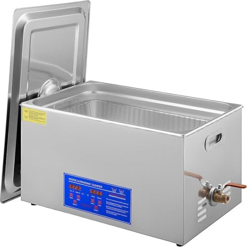 MIAOMI Ultrasonic Cleaner with Digital Timer&Heater, Heating Power Commercial Sonic Cleaner, Ultrasonic Cavitation Machine(15L)