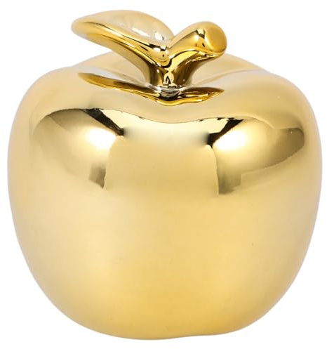 MAGICLULU 1stk Keramik Ornament Gefälschte Äpfel Girlande Weihnachten Schmücken Gefälligkeiten Für Weihnachtsfeiern Künstliche Minifrüchte Weihnachtsverzierung Trophäe Golden