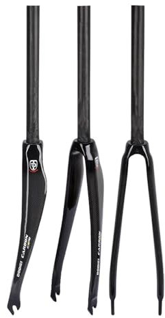 700C Rennräder Starre Gabel 1-1/8 Gerades Rohr Fixed Gear Fahrradgabeln C Bremse Vollcarbon Vordergabel 9 * 100MM Schnellspanner