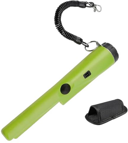 Pinpointer Metal Detector - Bacchetta impermeabile portatile per metallo, localizzatore professionale, tester portatile con fondina per interni, esterni, spiaggia, caccia al tesoro