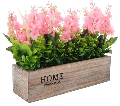 VALICLUD Fake Potted Plant Für Und Zuhause Simulierte Bonsai-Dekoration Mit Karbonisiertem Topf Und Wartungsfrei Für Schreibtische Und Hochzeitsfeiern Hyazinthe
