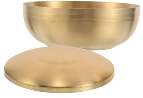 BESTOYARD Tazón De Acero Inoxidable Con Tapa Diseño Coreano Tradicional Para Servir Arroz Kimchi y Salsas Cocinas