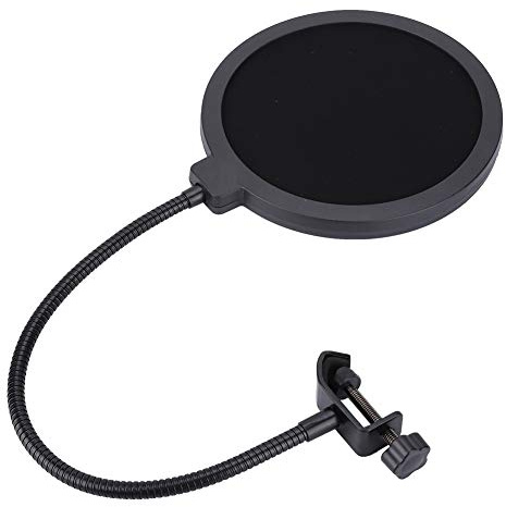 Mtlavishness TD011 - Filtro desplegable para micrófono, anti ruido, montaje giratorio flexible para estudio y grabación vocal profesional con 40 mm de diámetro interior, 95 mm de diámetro exterior y