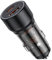 MOSWAG Adattatore caricabatterie da auto 1Pack, 75W 2-Port Fast Charging Adapter con PD&QC3.0 Compatibile per iPhone 16/15 Pro Max/Samsung Galaxy S25/S24/S23/S22/S21, Nero