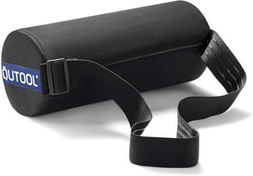 Memory Foam Rückenkissen, Lendenwirbelstütze für den Unteren Rücken, Lumbalkissen mit Elastischem Band, Abnehmbarer, Waschbarer Bezug, Lendenkissen für Bürostuhl, Autositz, Sofa, Couch, Schwarz