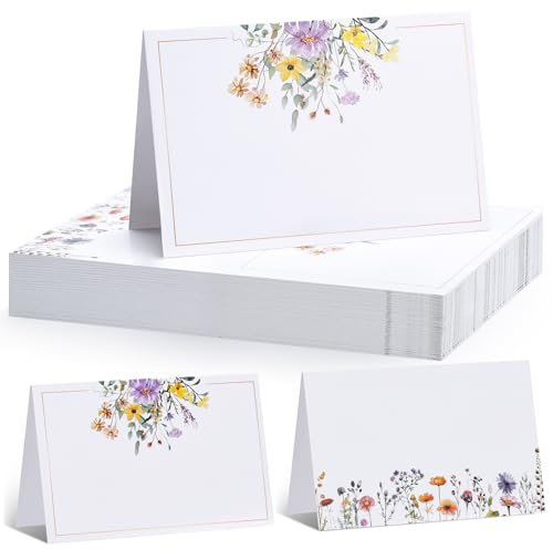 Mexgcom Lot de 50 Marque Place, le Format Du Papier Est De 10x9 CM, Communion, Anniversaire, Festival, Fête, Baptême, Anniversaire Pour Table Réceptions Fêtes Evénements Célébrations (Style B)