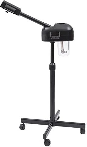ACROSSPART Vaporisateur professionnel pour le visage - Sauna vertical pour le visage avec panneau de commande LCD - Buse rotative à 360° - Réglable en hauteur - Pour spa, salon et maison