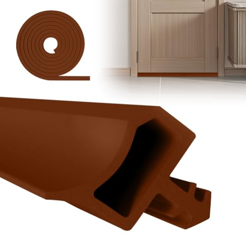 Junta de Goma para puertas e ventanas, 10M Burlete Puerta Entrada Perfil de estanqueidad tira de Sellado Burletes Aislante Acústico