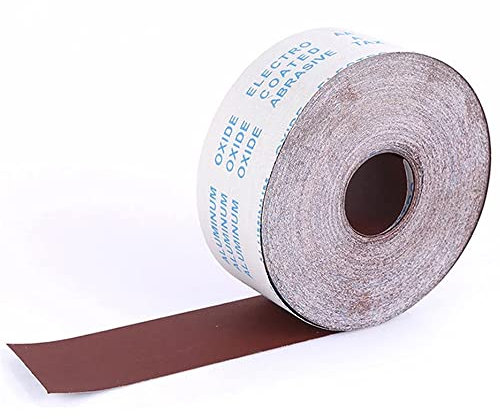 Rollo de papel de lija con reverso textil (96 mm x 10 m), versátil, grano 60-800, for lijado en seco/húmedo de madera, metal y automoción.(100grit)