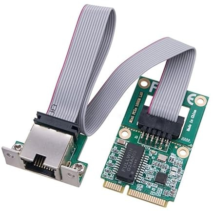Lafeier Tarjeta de red Mini PCI-E 1000Mbps Gigabit Ethernet NIC adaptador RTL8111F PCI Express 10/100/1000M RJ45 LAN