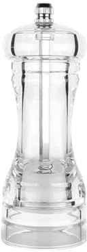 YIXANNX Macinapepe in acrilico Macinapepe manuale Utensile per utensile centrale Utensili per macinare Bottiglia di condimento resistente all'usura Gadget da cucina, Trasparente, 5 pollici