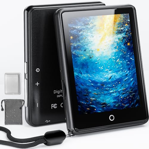 64Go Lecteur MP3 Bluetooth 5.3, 2,8 écran Tactile, Bruit Blanc (18 Sons), Lecteur MP3 Portable HiFi pour Enfants, avec Haut-Parleur, jusqu'à 45 Heures d'autonomie, Radio FM, Extensible 128 Go