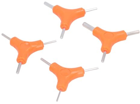Cloimei Juego de 4 herramientas para bicicleta con llave en Y, tipo Y hexagonal de 3 vías, portátil, práctico juego de herramientas de mantenimiento para bicicleta eléctrica, motoc