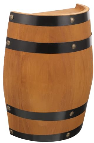 jojofuny Barile in Legno Decorativo Retrò per Vino, Botte da Parete Unica e Artistica in Legno Massello, Resistente e Lavorazione Dettagliata, per Arredamento Casa