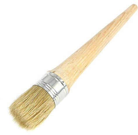 Vogueing Tool Round Bristle Chalk Brush, Chalk Paint Wax Brush, Chalk Paint Brush Diameter 50mm Round Head for Furniture, Home Decor, Waxing, Glazing Pottery