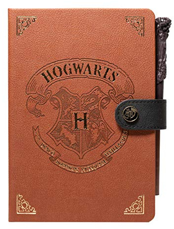 Grupo Erik Cuaderno Harry Potter A5 punteado con Bolígrafo Varita - Diario personal o Bloc de notas : Harry Potter regalos Merchandising │ Cubiertas rígidas forradas en PU resistente con Marcapáginas
