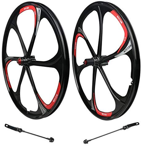 LSRRYD Radsport Laufradsatz 26 Inch Fahrrad Laufradsatz MTB Vorderrad Hinterrad Magnesiumlegierung Felge Palin Lager Schnelle Veröffentlichung Scheibenbremse 8 9 10 Geschwindigkeit Kartenhub