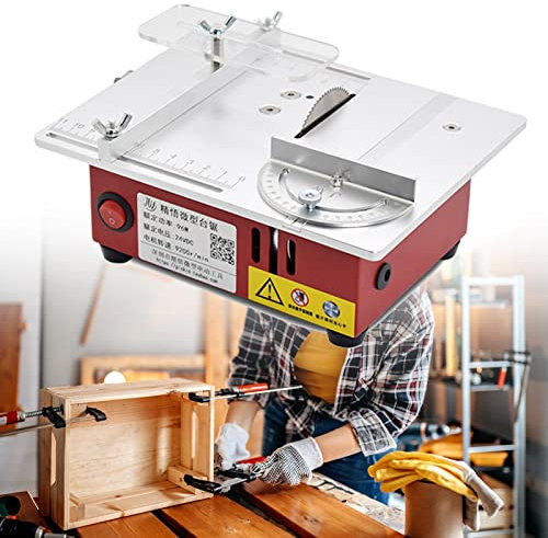 Sega da Tavolo per Hobby da 96 W per modellismo, 7 seghe da banco per la Lavorazione del Legno da Tavolo a velocità Regolabile Sega da Taglio per acrilici in Lega di Alluminio