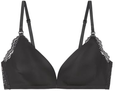 Women' Secret, Mujer, Sujetador Lactancia 'Maternity' Triangular Microfibra Encaje Negro, Black, 90B