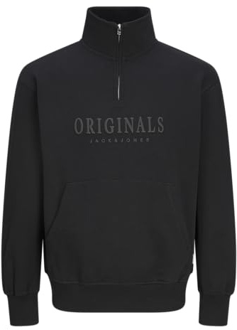 JACK & JONES Male Sweatshirt mit halbem Reißverschluss Gedruckt Sweatshirt mit halbem Reißverschluss