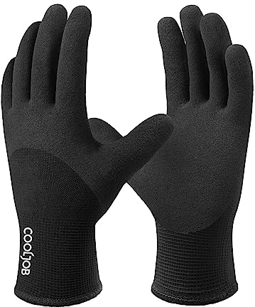 COOLJOB Arbeitshandschuhe Winter Thermo Kälteschutz Handschuhe Warme Winterhandschuhe Gartenhandschuhe, Thermofleece gefüttert, Größe 8/M, 1 Paar