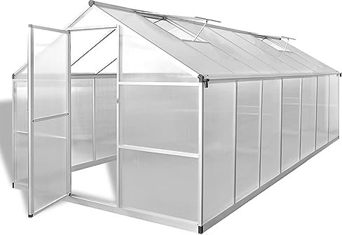 ARKEM Gewächshaus Verstärkt Aluminium 10,53 m² FoliengewäChshaus Winterfest Greenhouse