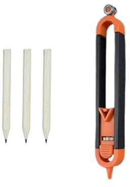 Contour Gauge with 3Pcs Pencils Ideal for Woodworking and Flooring Tasks Adjustable Lockable Double Ended Contour Tool Contour Ruler, Contour Planning Line Tool The Ultimate Woodworking Marking Tool