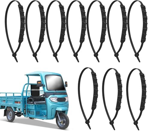 Schneeketten – 10 Stück Motorrad-Reifen-Traktionsgeräte, Zweirad-Reifen-Sicherheitsketten | Universelle Reifenkabel für Schnee und Schlamm, rutschfeste Gürtel im Kabelbinder-Stil für Elektrofahrräder