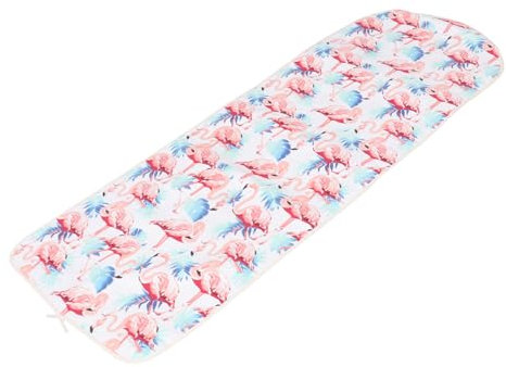 MERRYHAPY Ironing Board Cover Flamingo Pattern Canvas Protective Pad Stain Resistant White Base Suitable for Steam Irons Household Use