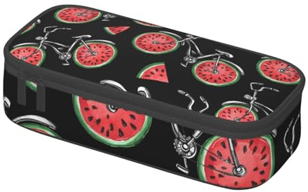 ATOurDealss Trousse à crayons en forme de vélo en forme de pastèque - Grande capacité - Esthétique - Pour fournitures de bureau - Cadeau, Vélos pastèque, Taille unique, Trousse à crayons
