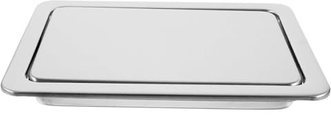 SdaryWare Couvercle de comptoir encastré, Couvercle de Poubelle rectangulaire, Accessoire de Cuisine en Acier Inoxydable, Couvercle de Poubelle intégré pour comptoir de Table (Acier Inoxydable 304)