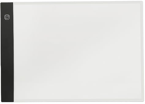 MENGDA A4 Rechargeable Tablette Lumineuse Painting, Luminosité Réglable, Tableau Lumineux LED, Tables à Dessin Lumineuse pour Animation, Croquis (35,5*23,5*0,4CM sans échelle, convient au papier A4)