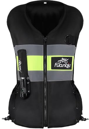 GZKDKZB Chaleco airbag Profesional para Moto, Chaleco Reflectante para Motociclistas, Protege Espalda, Cintura, Caderas y vértebras. Chaqueta Protectora para Motocross para Todas Las estac