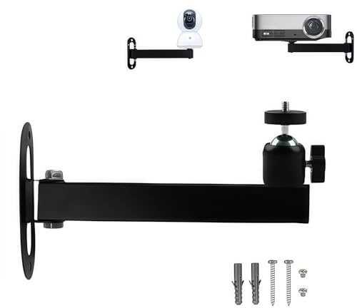 CTXSumTec Foldable Projector Wall Mount 7.87 | Heavy-Duty | 1/4 Screw Thread | 360 Rotatable | Universal for Mini Projectors, Cameras & DVRs