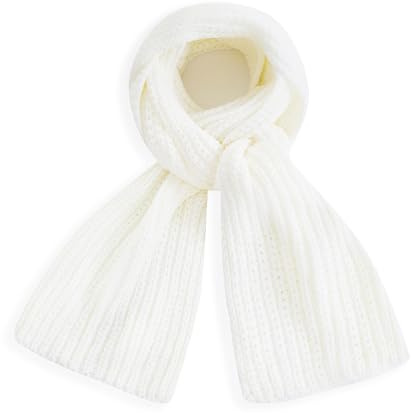 Bobelle Wear Schal Damen Herren Winter,Warm Strickschal Lang Knit Winterschal Unisex(Weiß)