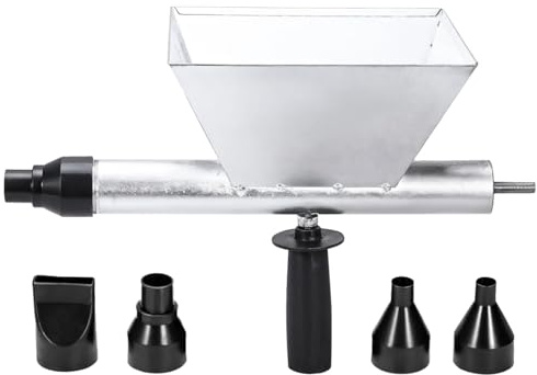 Heavy-Duty Electric Mortar Grouting Gun with 4 Nozzles, Metal Cement Filling Tool for Wall, Door, and Window Gaps, Compatible with Power Drill