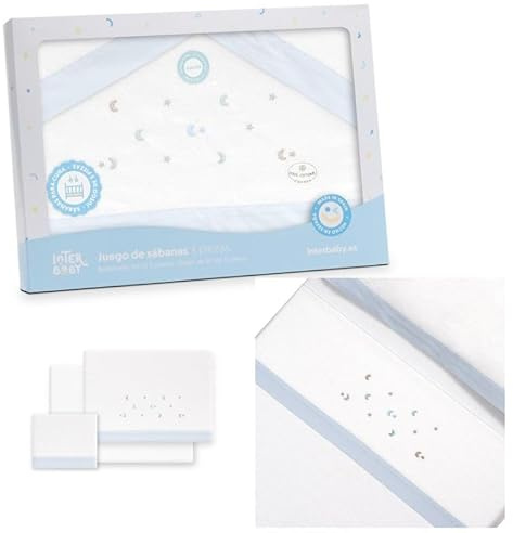 Danielstore Bebe Juego De Sábanas Franela Conjunto 3 Pcs Cuna 60X120 100% Algodón Hecho en España