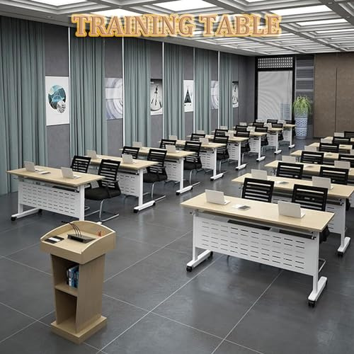 Klappbarer Konferenztisch, moderner klappbarer Konferenzraumtisch, 4er-Pack Mobile Schulungstische für Bürobesprechungen, 180 x 60 x 75 cm