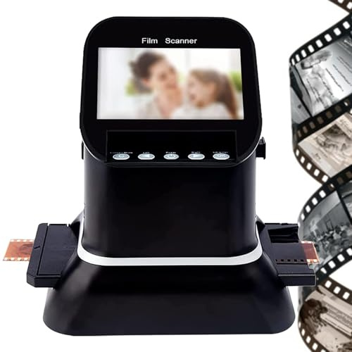 Digital Film Scanner Converts 35mm Negatives and Slides to JPEG with 22MP High Resolution and 4.3 LCD Screen